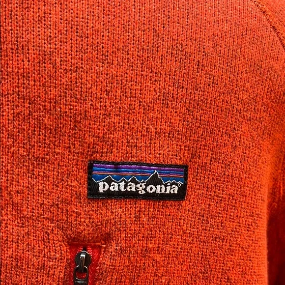 Patagonia Vibrant Orange Fleece Pullover - Picture 2 of 4